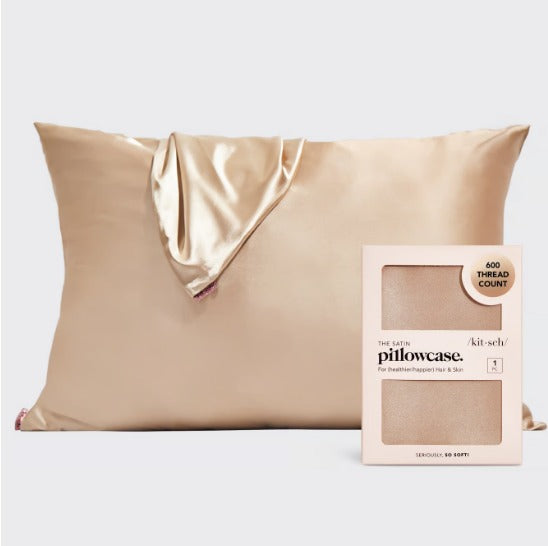 Taupe Satin Pillowcase