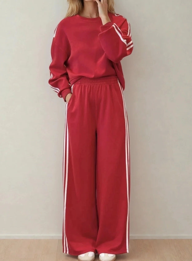 Varsity Sweat Set in Red