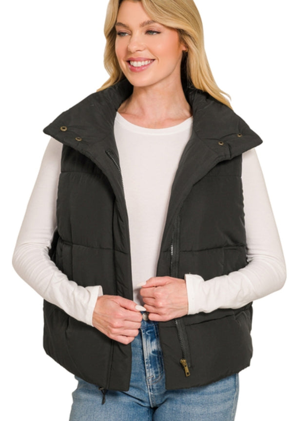 Puff Vest - Black