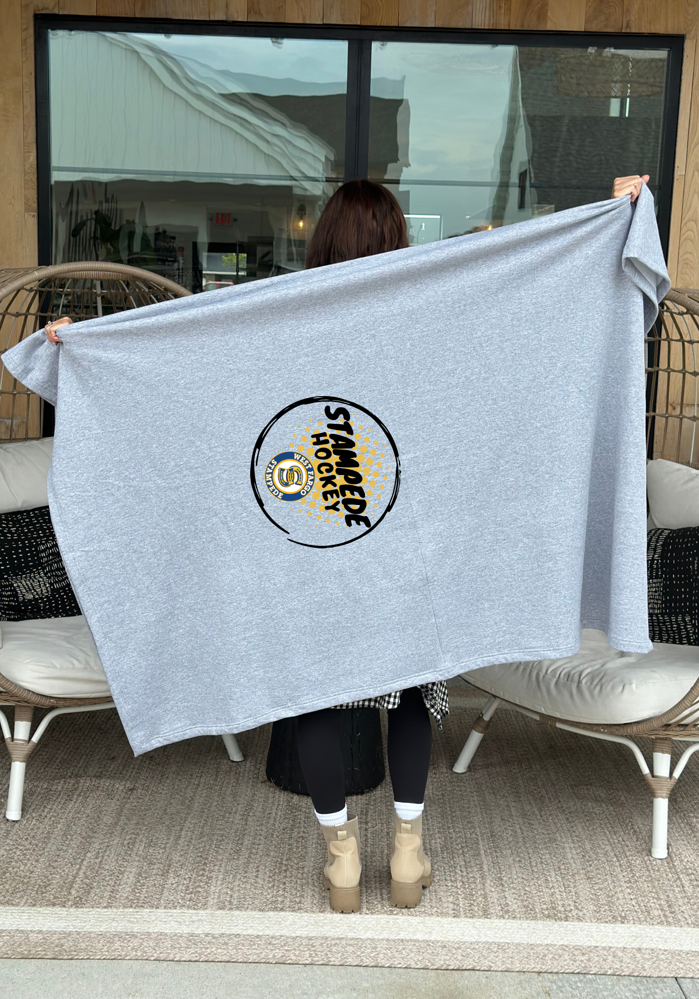 Splatter Circle TEAM Oversized Sweatshirt Blanket