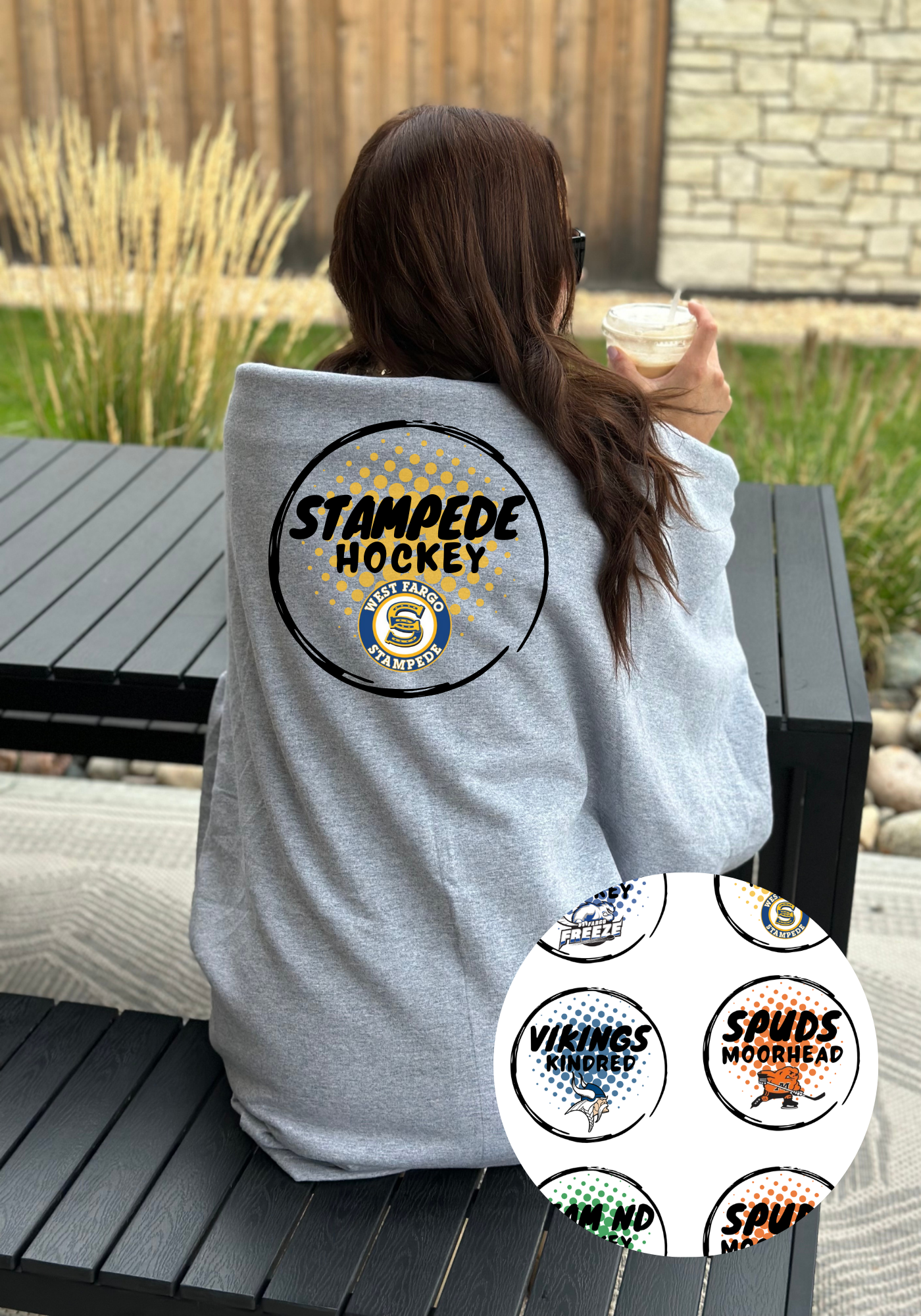 Splatter Circle TEAM Oversized Sweatshirt Blanket