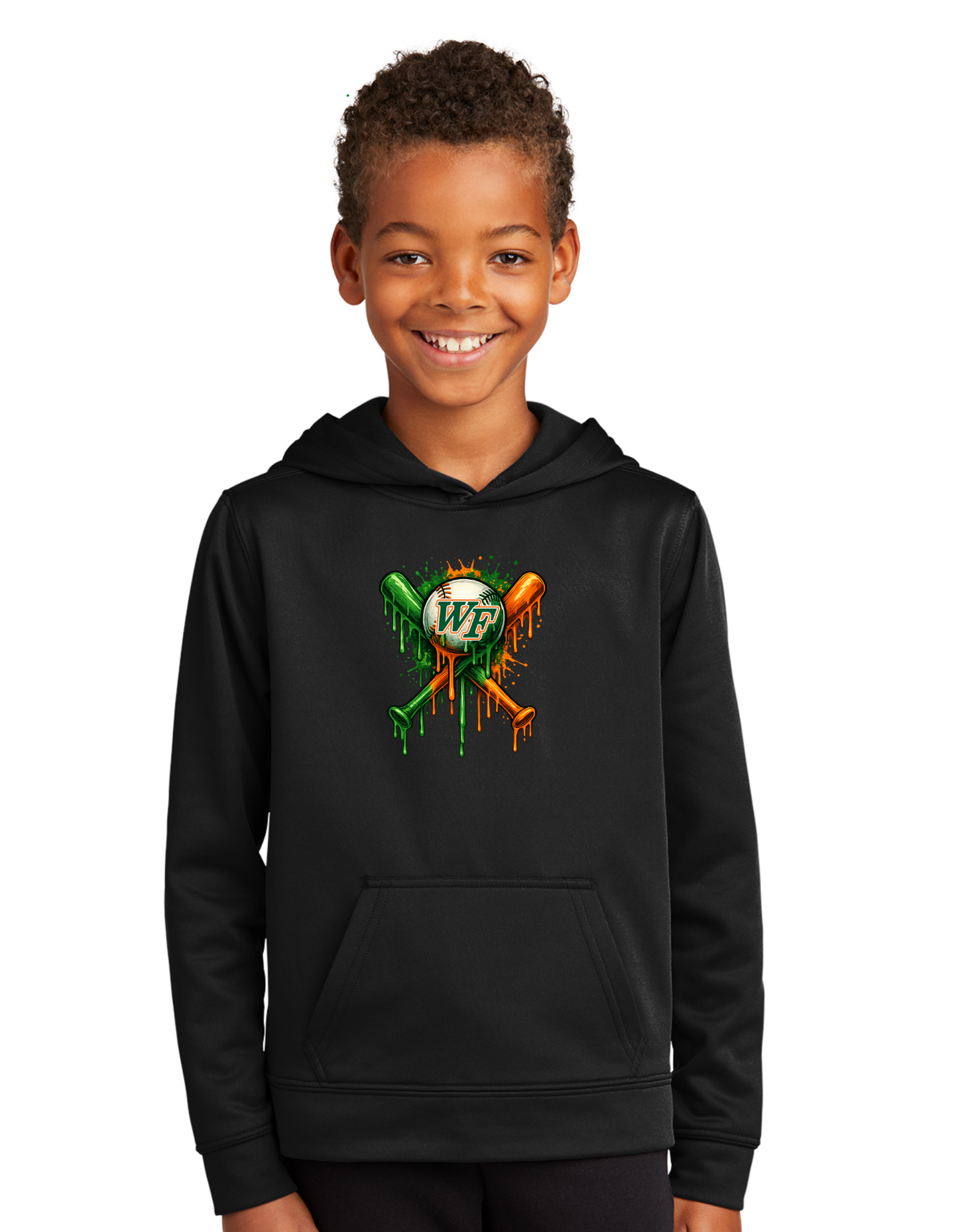 WF Drippy Bat & Ball Dry Fit Tee, Long Sleeve or Hoodie