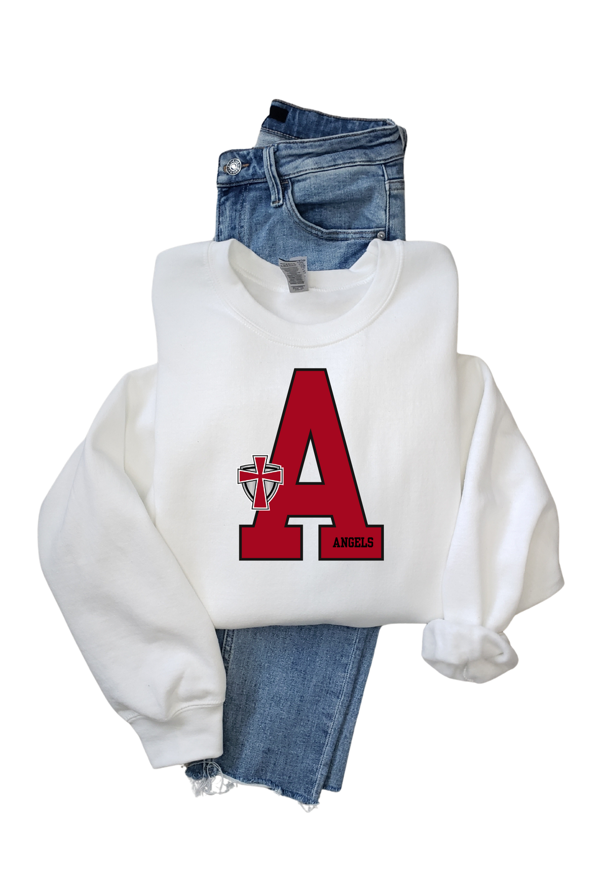 Angels Large A Adult Long Sleeve or Hoodie