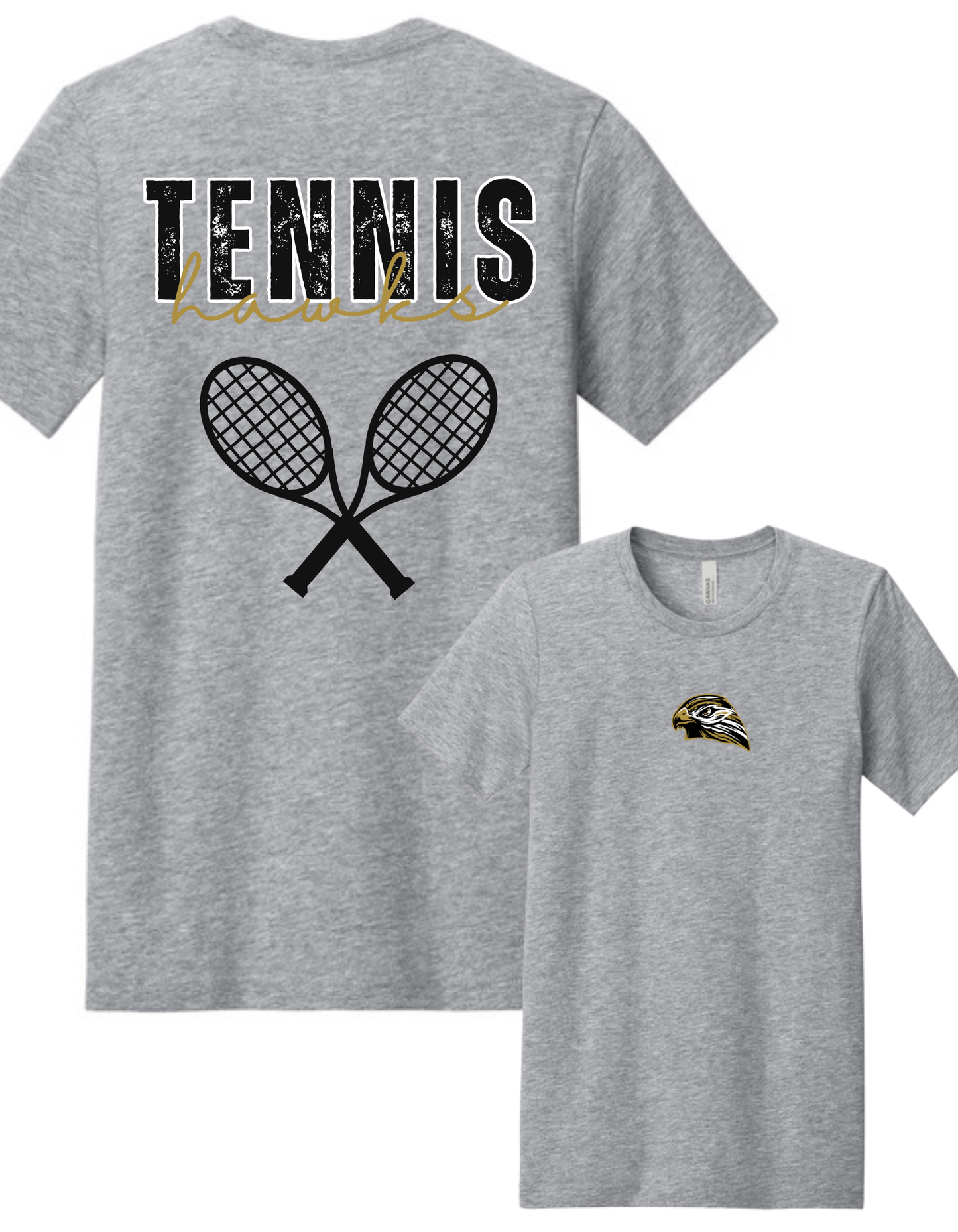 Hawks Tennis Tee, Crew or Hoodie