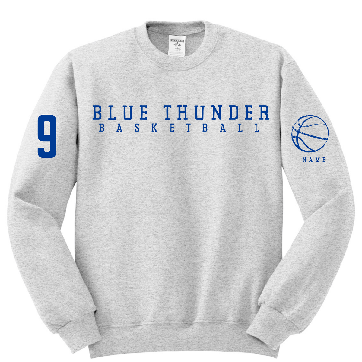 Blue Thunder Basketball Custom Crew