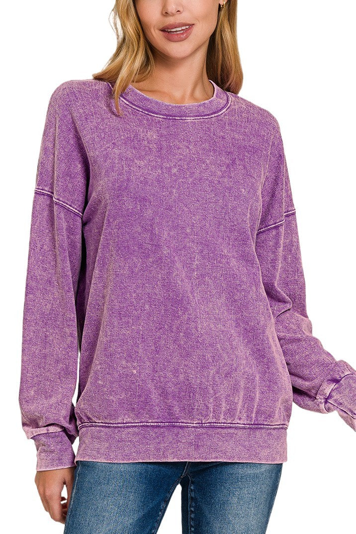 French Terry Long Sleeve in Violet