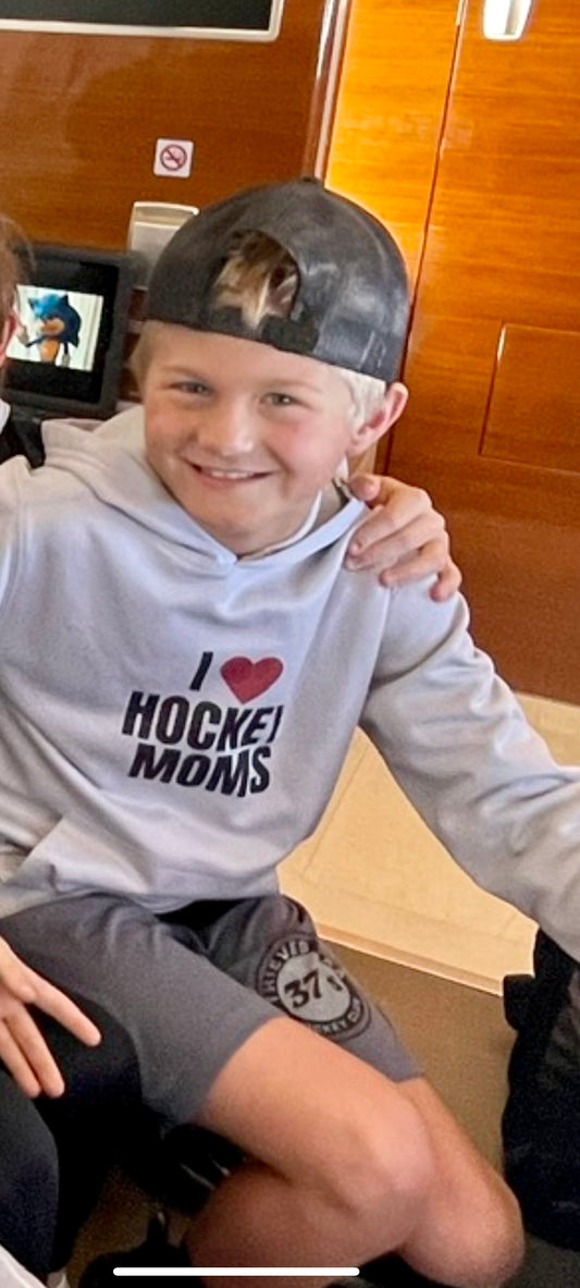 I Love Hockey Moms Hoodie