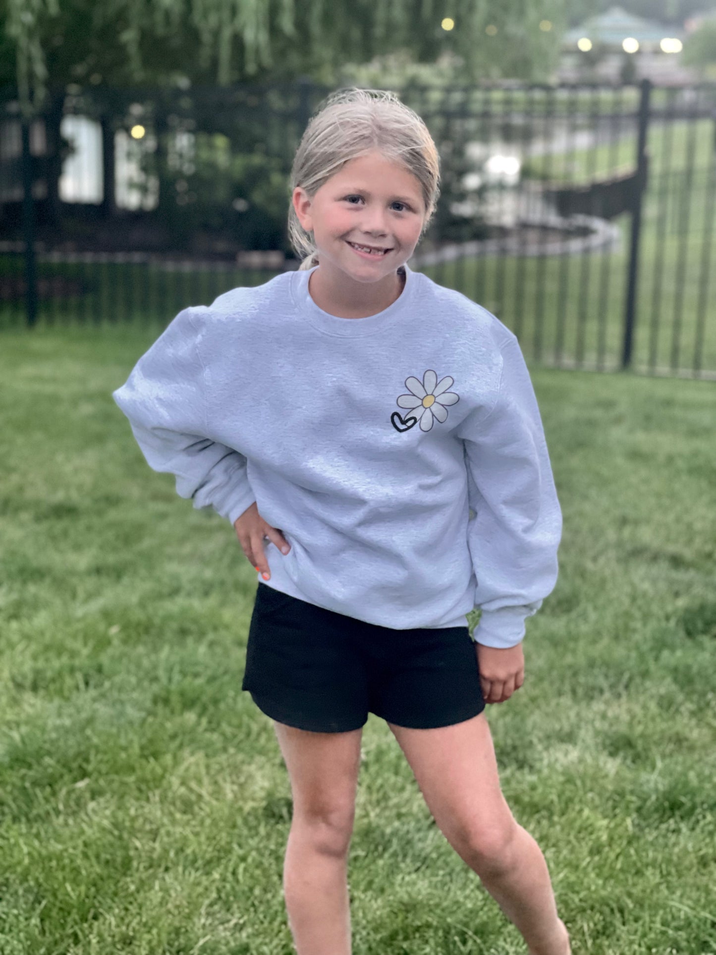 Just Love Youth Puffy Vinyl Crew Sweatshirt