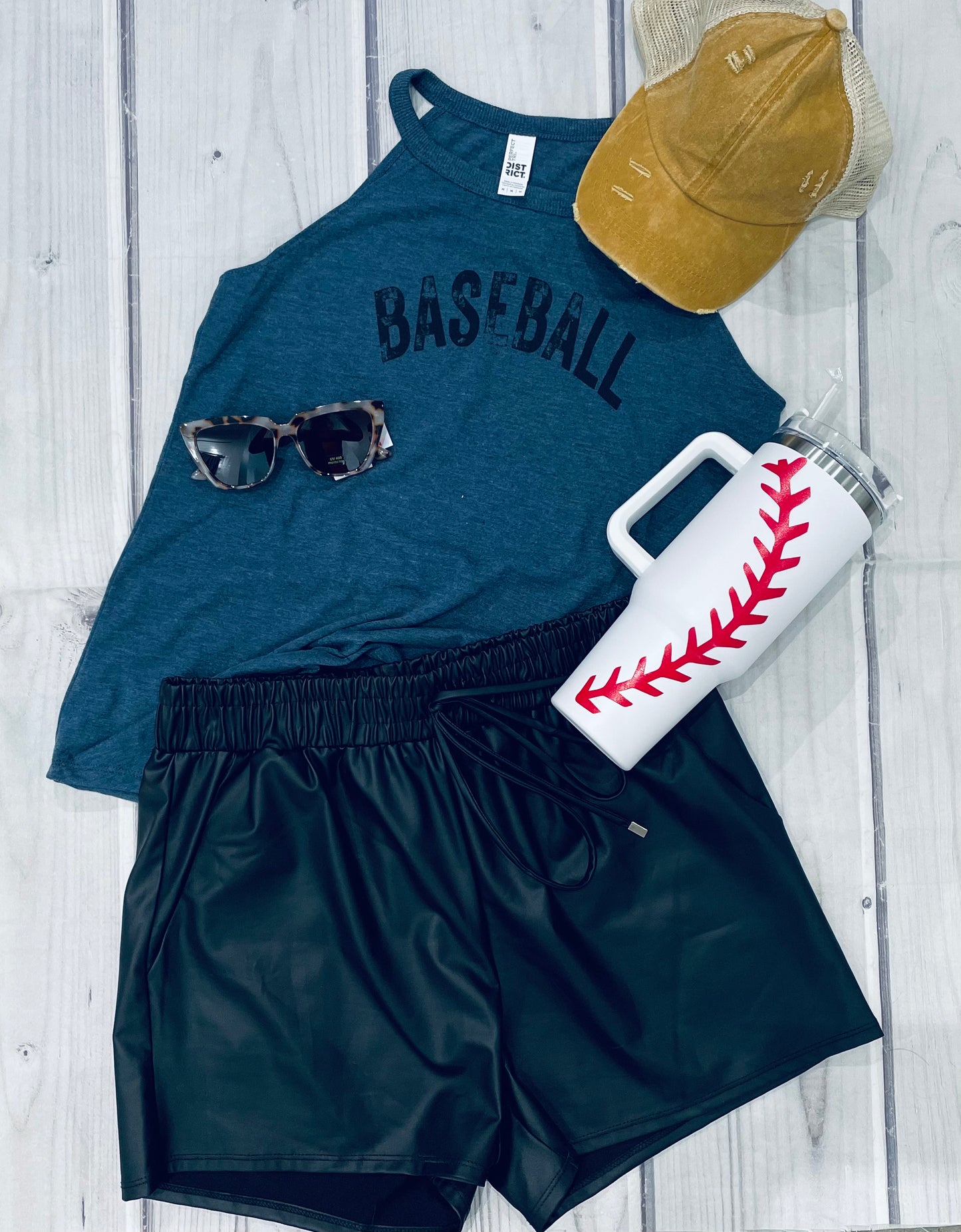 Vintage Baseball Rocker Tank