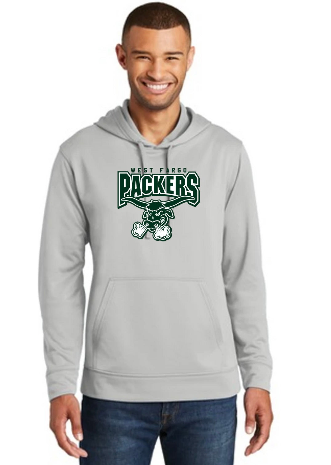 West Fargo Packers Adult Dry Fit Hoodie