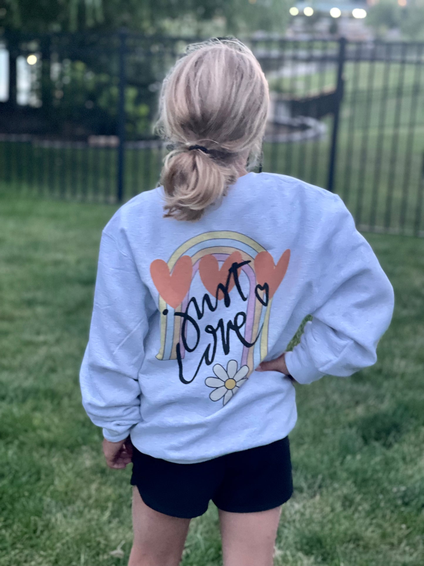 Just Love Youth Puffy Vinyl Crew Sweatshirt