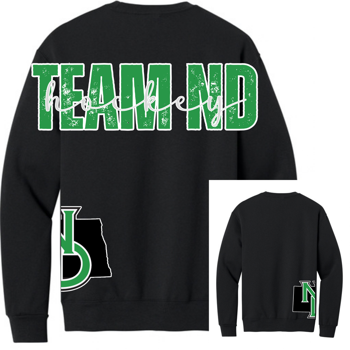 Team ND Large Letter Side Logo Crew