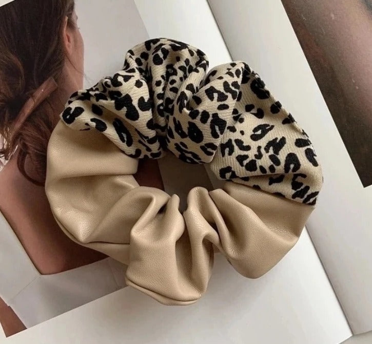 Faux Leather Scrunchie