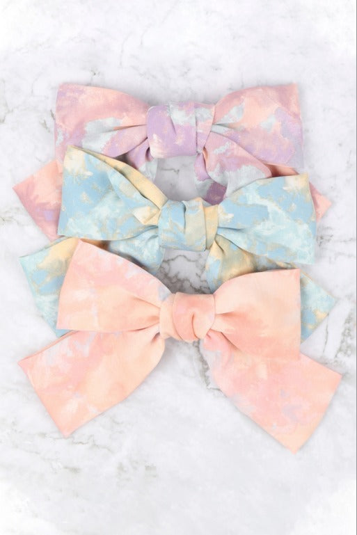 Oversized Bow Tie Dye Hair Clip