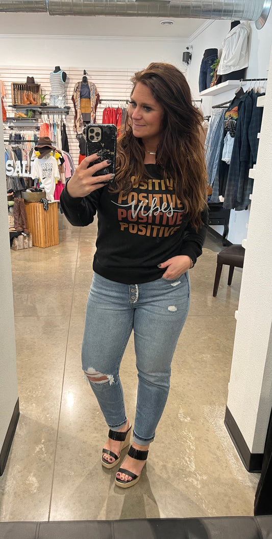 Positive Vibes Crew Sweatshirt