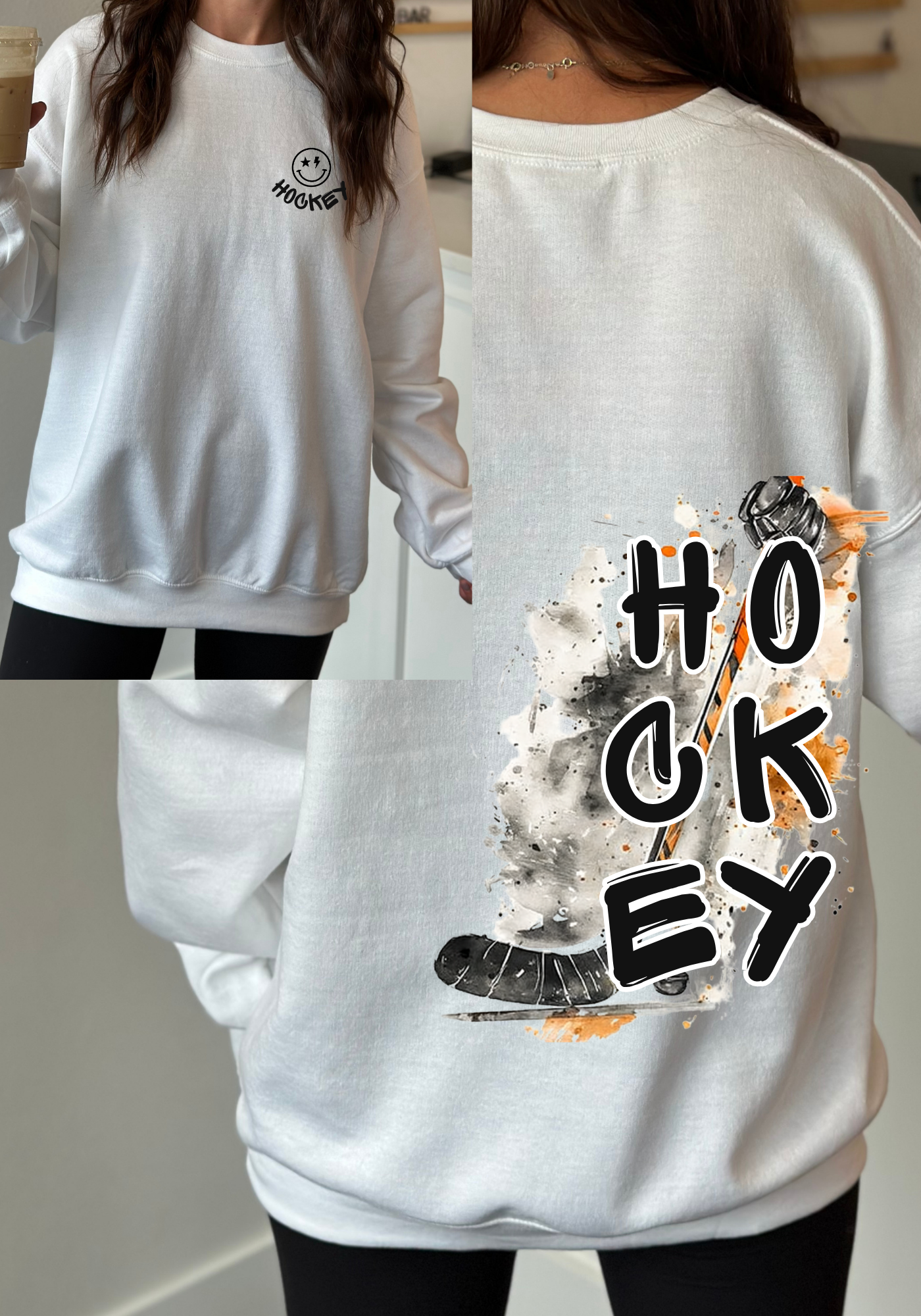 Hockey Graphic Crew Sweatshirt