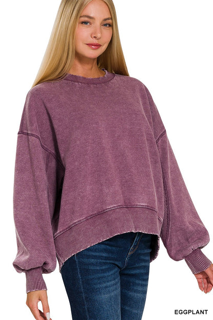 Timeless Pullover in Eggplant