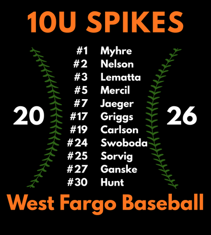 WF Spikes 10U Baseball Tee