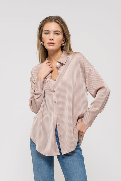 Satin Pin Stripe Top