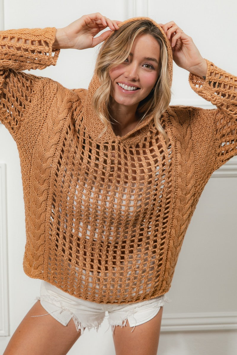 Crochet Pullover Hoodie