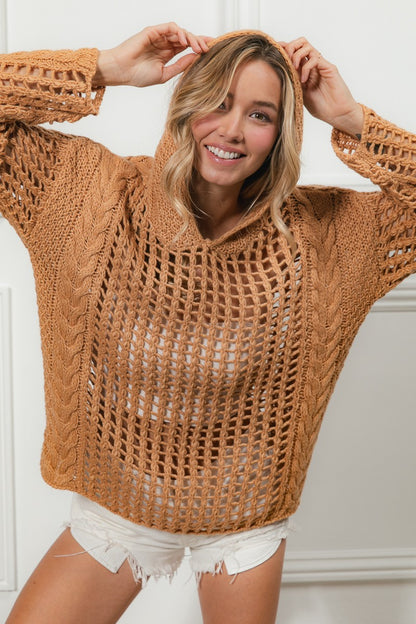 Crochet Pullover Hoodie