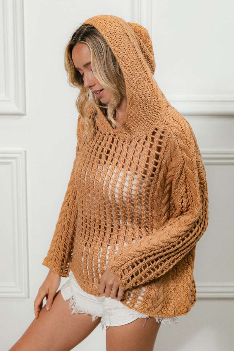 Crochet Pullover Hoodie