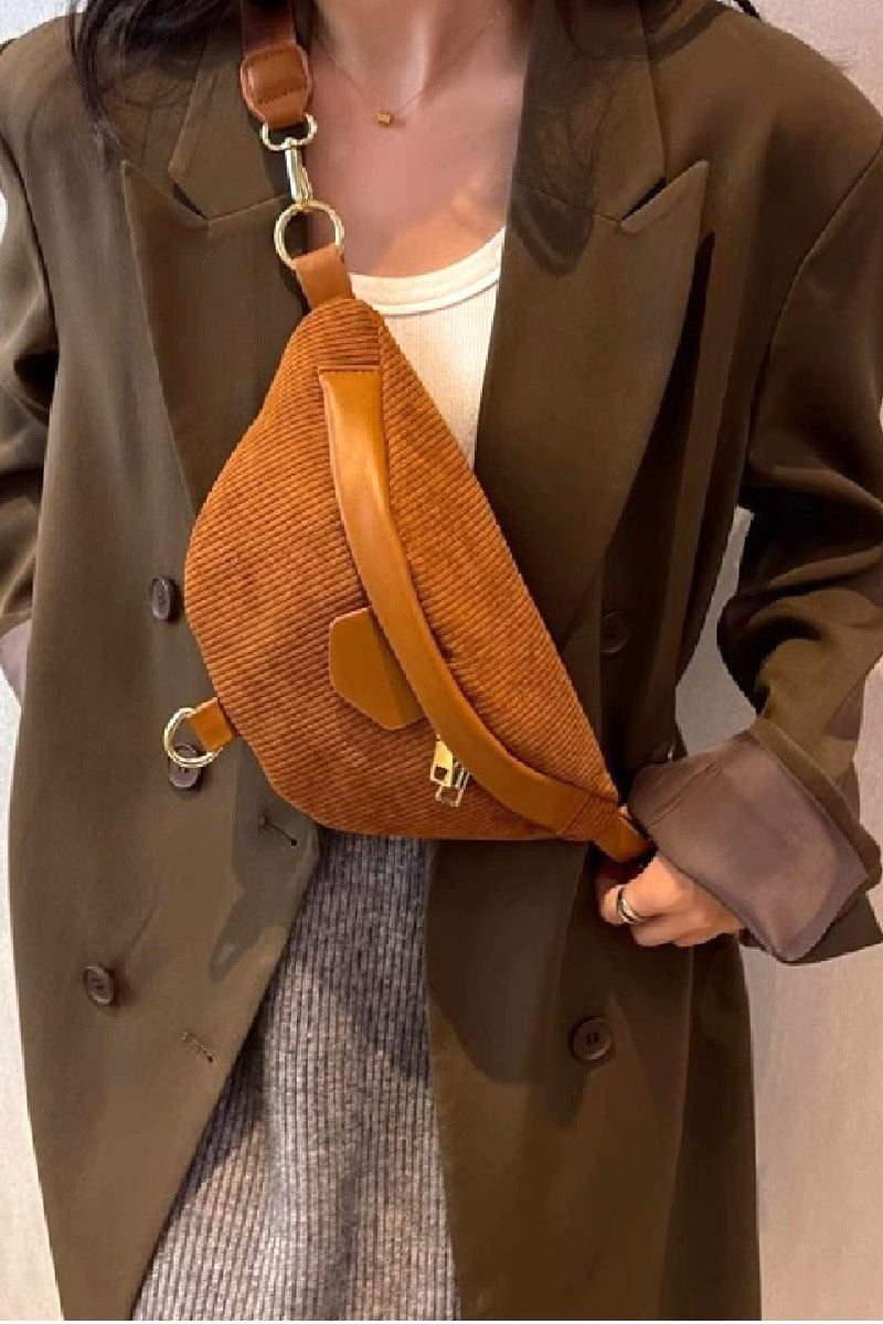 Corduroy Bum Bag in Camel