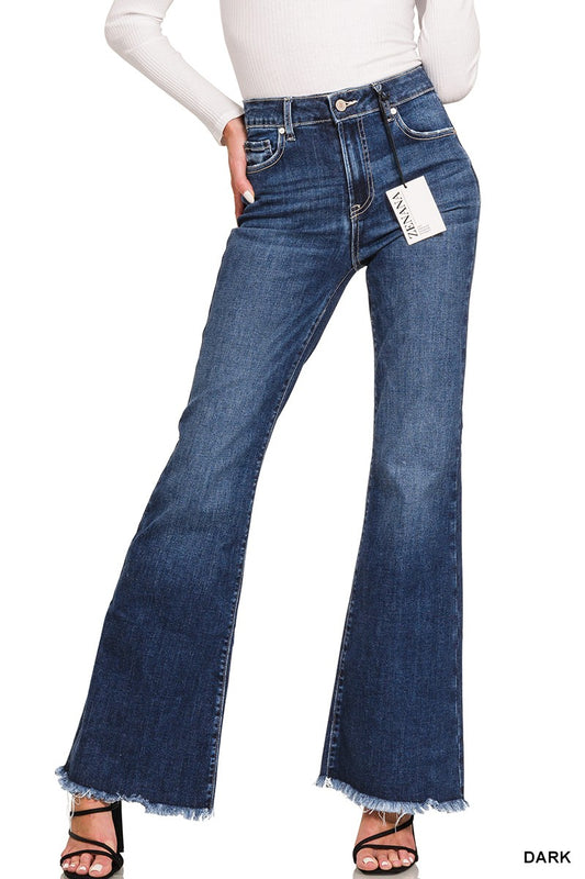 Raw Hem Bell Bottom Jeans