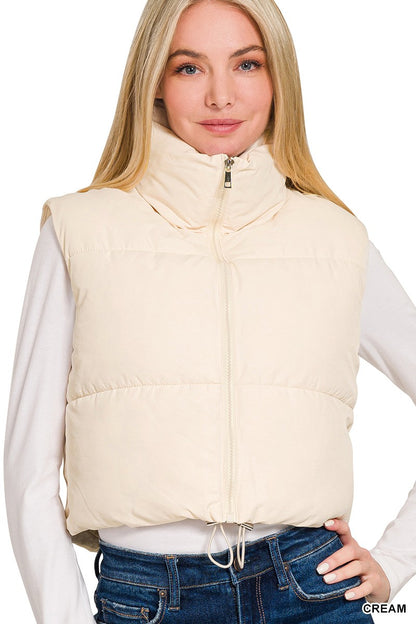 Cropped Puffer Vest