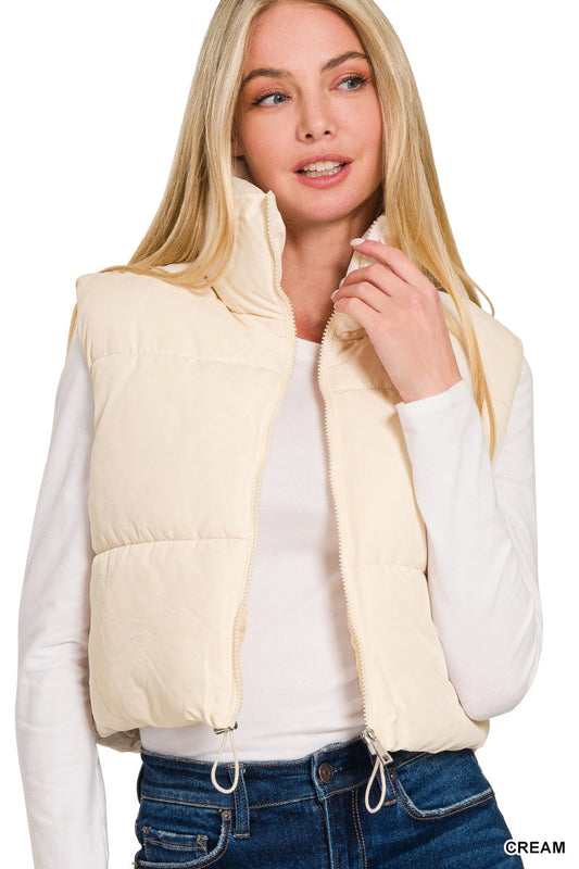 Cropped Puffer Vest