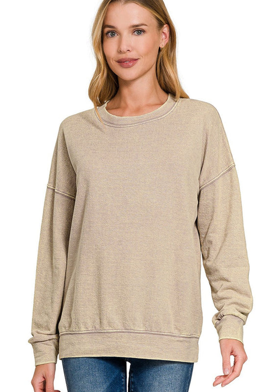 French Terry Long Sleeve in Beige