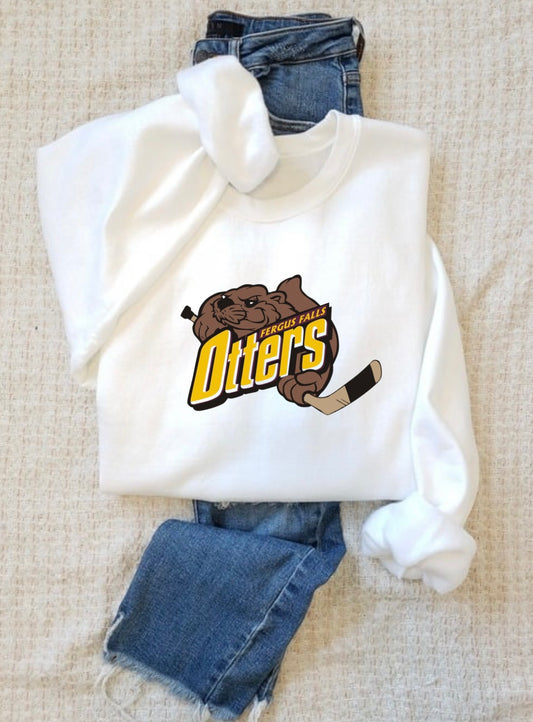 Adult Otters Hockey Crew Sweatshirt