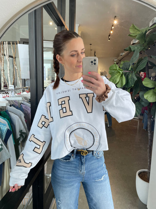Large Letter Custom Cut Sweatshirt