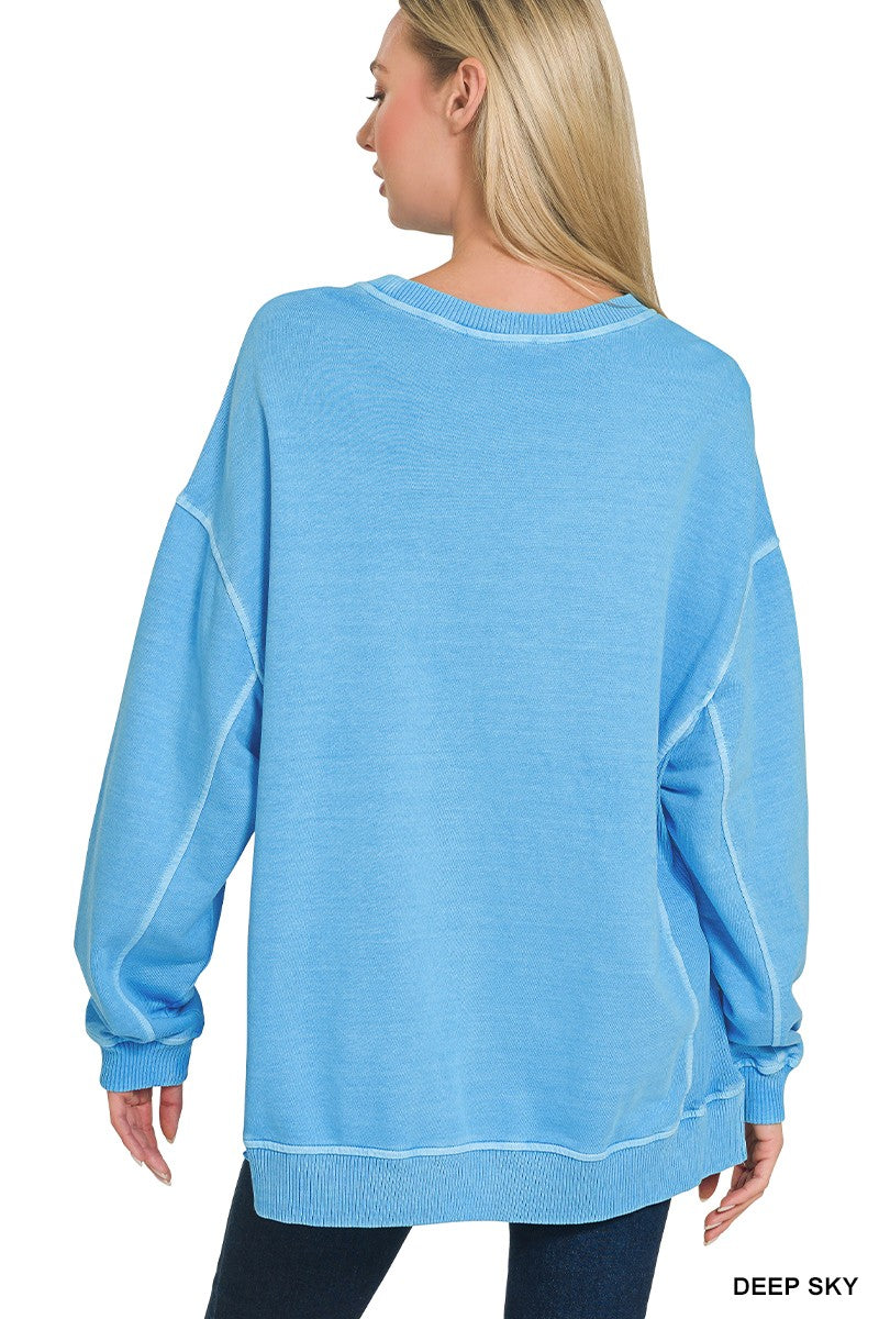 French Terry High Low Pullover