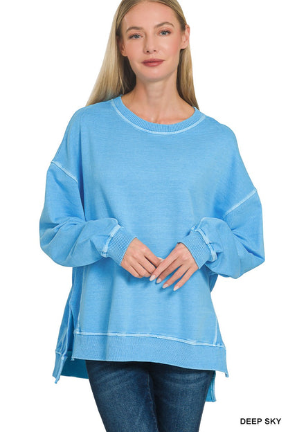 French Terry High Low Pullover