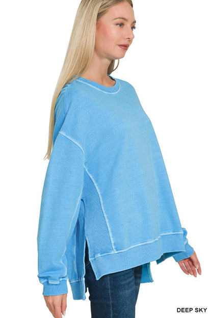 French Terry High Low Pullover