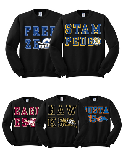 2 Line Large Letter Tee or Crew