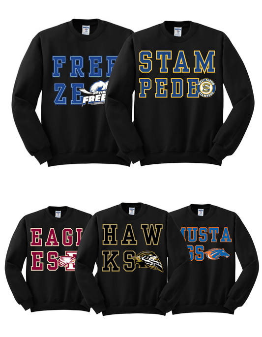 2 Line Large Letter Tee or Crew