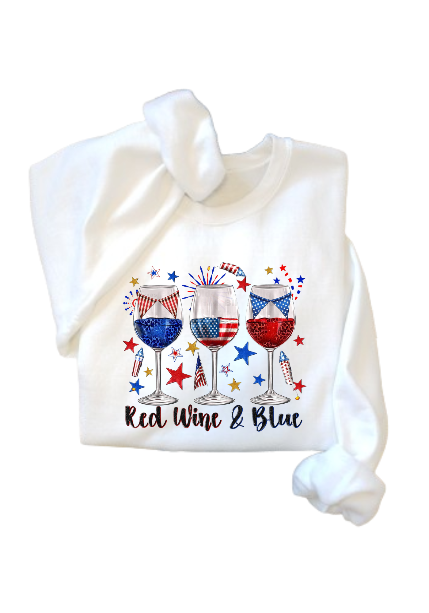 Red, Wine or Blue Tee or Crew