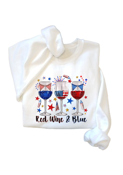Red, Wine or Blue Tee or Crew