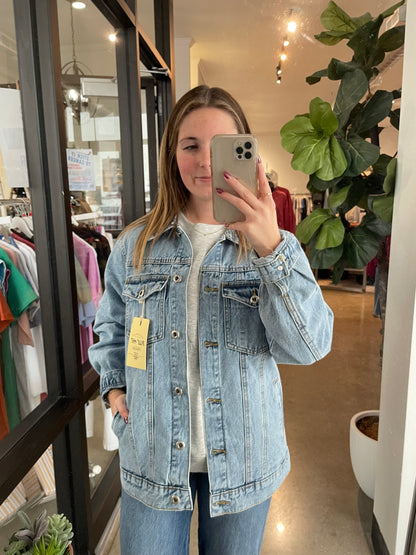 Washed Oversized Denim Jacket