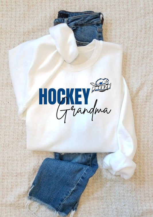 Freeze Grandma Hockey Crew Sweatshirt