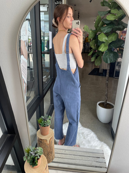 Washed Denim Jumpsuit