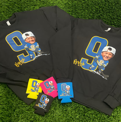 Custom XL Cartoon Image Tee or Crew