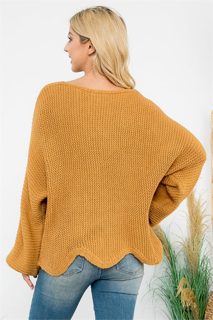 Ginger Puff Sleeve Crochet Sweater