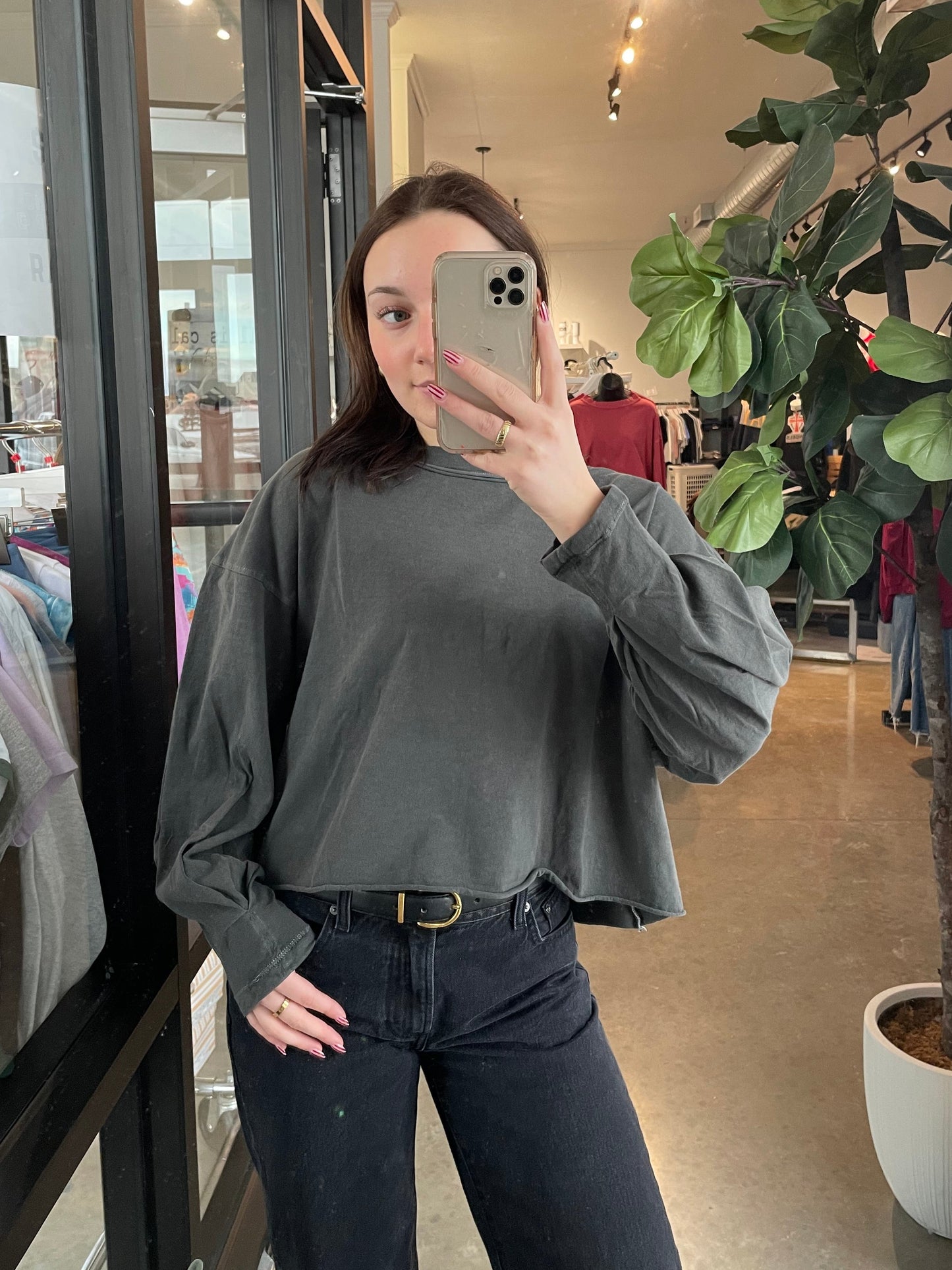 Oversized Cut Tee - Black