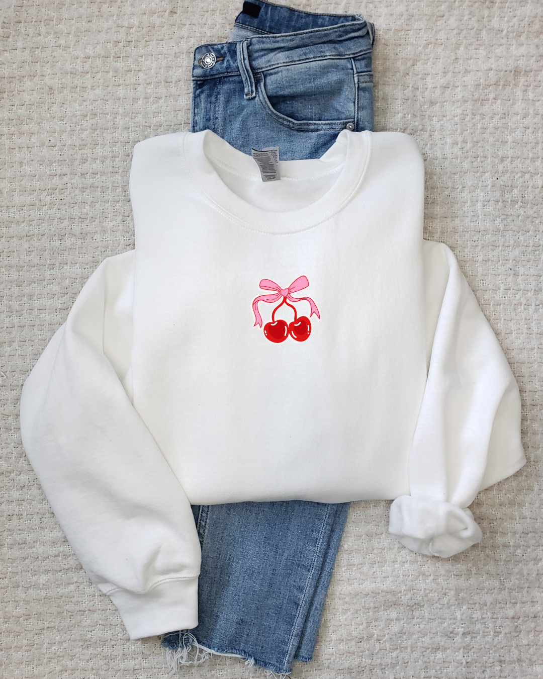 Basic Cherry Tee or Crew