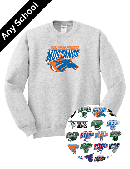School Logo Cotton Tee, Long Sleeve or Hoodie