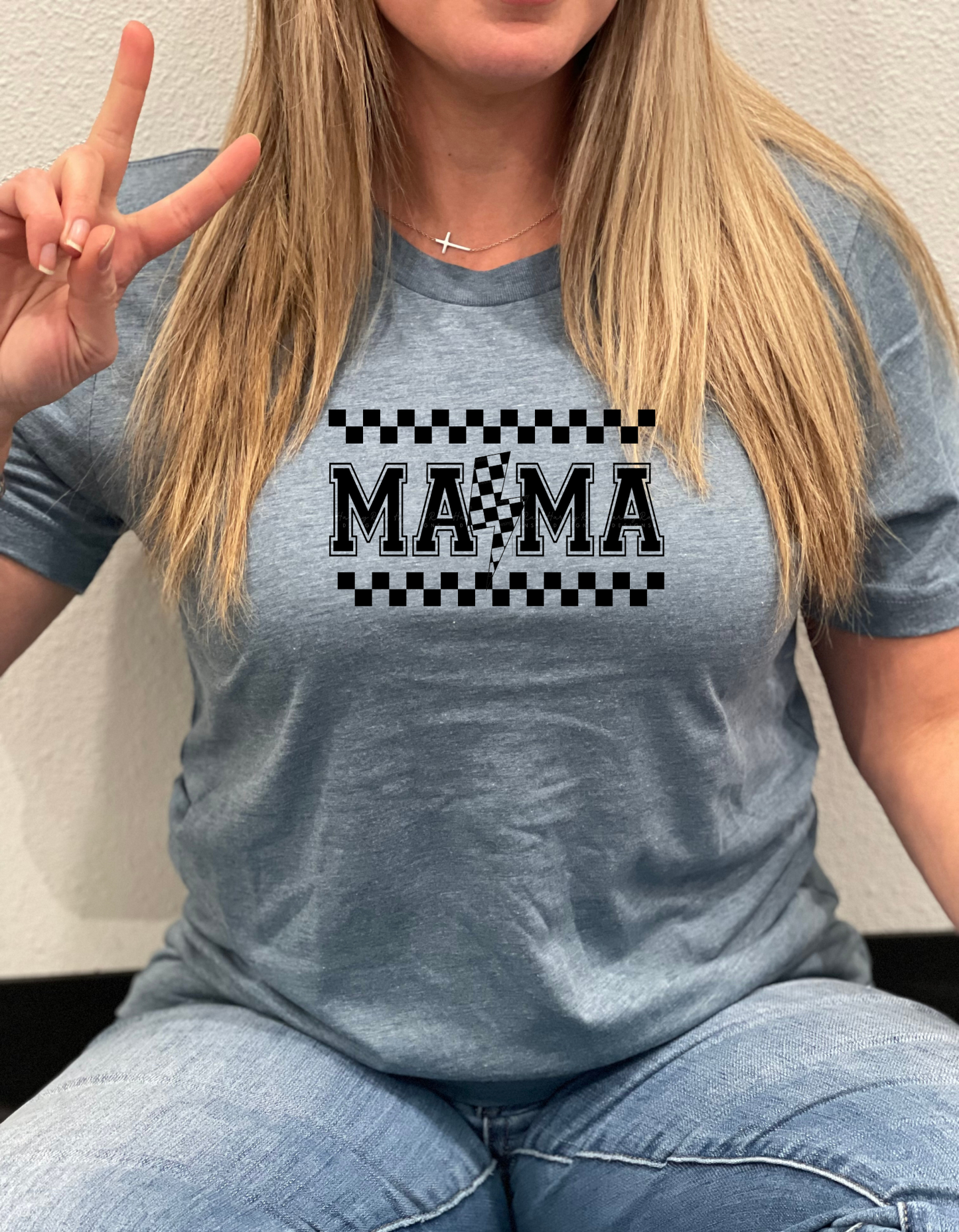 Mama Checkered Tee