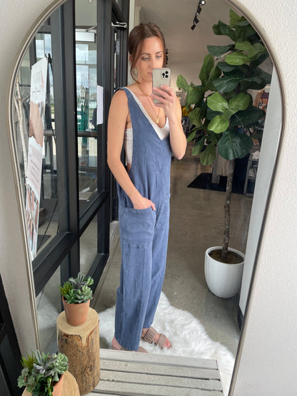 Washed Denim Jumpsuit